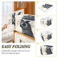 thumbnail image 4 of Storage Box With Lid 16.5x12.6x11.8In Foldable Stacked Household Storage Box Black Gray Owl, 4 of 7