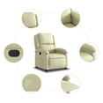 thumbnail image 3 of vidaXL Recliner Chair Cream Real Leather, 3 of 5