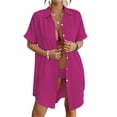 thumbnail image 2 of Shine Up Women Swimsuit Cover-ups Button Down Shirt Dress Summer Tops Bathing Suit Coverup, 2 of 6
