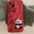 thumbnail image 4 of Cute Panda Bird Lotus Bamboo Folds Red Soft Phone Case Compatible with iPhone Case (Red,iPhone 11), 4 of 6