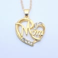 thumbnail image 3 of AYYUFE Rhinestone Mom Letter Love Heart Pendant Necklace Birthday, 3 of 8