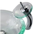 thumbnail image 6 of KRAUS 34 mm Thick Glass Vessel Sink in Clear with Waterfall Faucet in Chrome, 6 of 7