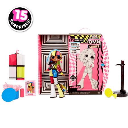 LOL Surprise OMG Lights Angles Fashion Doll With 15 Surprises, Great Gift for Kids Ages 4 5 6+