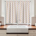 thumbnail image 2 of Ambesonne Cartoon Kitchen Curtains, Pineapple with Brush Stroke, 55"x39", Apricot Peach, 2 of 3