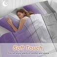 thumbnail image 4 of 3 Piece Purple Gray Ombre Duvet Cover Set California King, Microfiber Comforter/Quilt Cover with Corner Ties and 2 Pillowcases, Vintage Country Wooden All Season Soft Bedding with Zipper Closure, 4 of 8