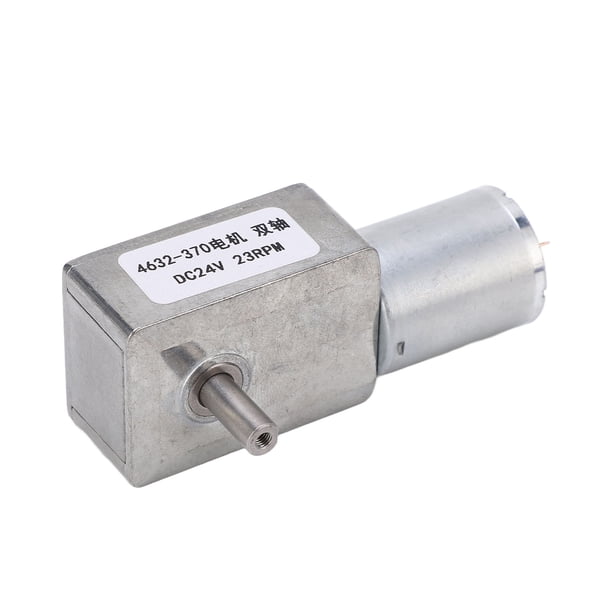 Motorreductor helicoidal de CC 4632 370, miniturbina de doble eje de aluminio y latón para ventilador eléctrico, 24 V CC, 23 RPM