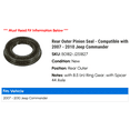 thumbnail image 2 of Rear Outer Pinion Seal - Compatible with 2007 - 2010 Jeep Commander 2008 2009, 2 of 2