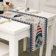thumbnail image 4 of 4th of July Table Runners 72 Inches Long, Patriotic Gnomes Star Burlap Table Runner Farmhouse Style, Memorial Independence Day Tablerunner for Dining Room American Flag Dinner Dresser Decor, 4 of 6