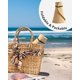thumbnail image 5 of Sun Visor Hats for Women Wide Brim Straw Ponytail Summer Beach Hat UV UPF Packable Foldable Travel, 5 of 5