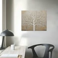 thumbnail image 3 of JRXY Wall Paintings for Living Room,Texture White Gray Tree Paintings Canvas Wall Art Paintings 3D Landscape Canvas Artwork Wall Decor for Rustic Farmhouse Office Ready to Hang 20x16in, 3 of 4