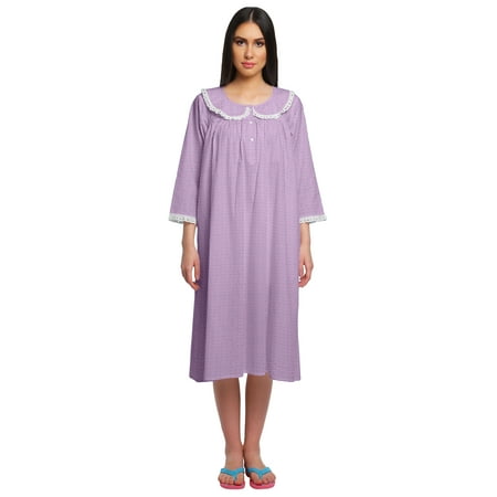 

Moomaya Printed WoMen s Round Neck Nursing Sleepwear Cotton Nightdress