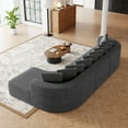 thumbnail image 4 of Eyisean 131" L Shaped Chenille Sectional Boneless Couch with Chaise, Oversized Cloud Sectional Couch with 10 Pillows, No Assembly Required, Deep Seat Corner Curved Sofa Couches for Living Room, 4 of 17