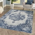 thumbnail image 4 of JONATHAN Y MODERN PERSIAN 5 x 8 Area Rug, Rosalia Cottage Medallion - Dark blue/Ivory, MDP403A-5, 4 of 11