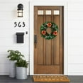 thumbnail image 6 of Gnwei 15.7" Artificial Christmas Wreath, Ribbon Bows, Pine Cones & Ornaments, White Cedar Base for Christmas Thanksgiving Winter Holiday Front Door and Wall Decoration, 6 of 7