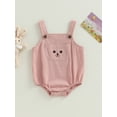 thumbnail image 2 of Wassery Baby Boys Girls Jumpsuits Embroidery Sleeveless Summer Bodysuits Overalls with Pocket for Girls Boys Infant Summer Casual Romper 0-18M, 2 of 9