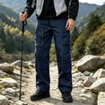 thumbnail image 7 of Cmfcve Water Repellent Cargo Pants for Men Drawstring Waist Casual Pants Straight Leg Hiking Pants, 7 of 7