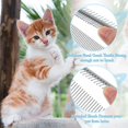 thumbnail image 3 of UYGDUY-2 Pcs Dog Metal Combs Cat Wooden Handle Grooming Combs Stainless Steel Hairbrush Double Side Metal for Pet Dog Grooming Brush Pet Flea Hairbrush for Long Short Hair Fur Brush Tool, 3 of 4