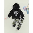 thumbnail image 4 of 2Pcs Baby Boys Hoodie Tops Pants Set 3M 6M 12M 18M 24M 3Y 4Y 5Y 6Y Letter Print Sweatsuit Clothes Fall Winter Outfits, 4 of 10