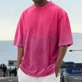 thumbnail image 3 of Oversized Tshirts for Men 2026 Summer Short Sleeve Crewneck Casual Gradient Color Vintage Washed T Shirts, 3 of 5