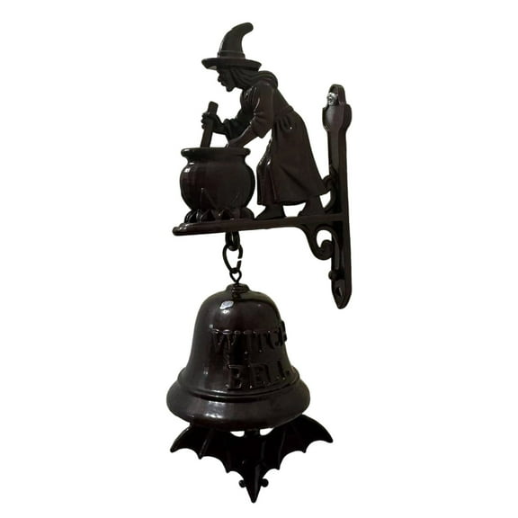 Halloween Witch Doorbell - Motion Activated Spooky Sound Effects Door Decor for Porch & Gothic Home (Battery Powered)