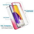 thumbnail image 4 of Galaxy A52 5G Case Clear, (2 Pack) Temerped Glass Screen Protector for Galaxy A52 5G 6.5" 2021, Njjex Crystal Clear Shock Absorption Technology Bumper Soft TPU Cover Case -Red, 4 of 10