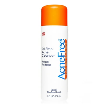 AcneFree Oil-Free Acne Cleanser with Benzoyl Peroxide and Glycolic Acid, 8 fl oz.