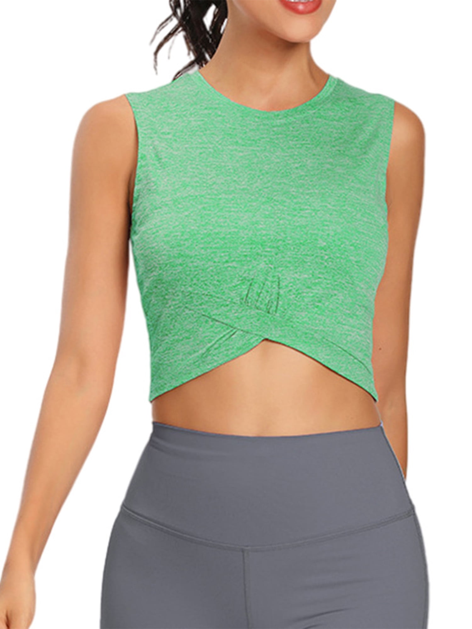 Avamo Womens Workout Crop Tops Gym Yoga 