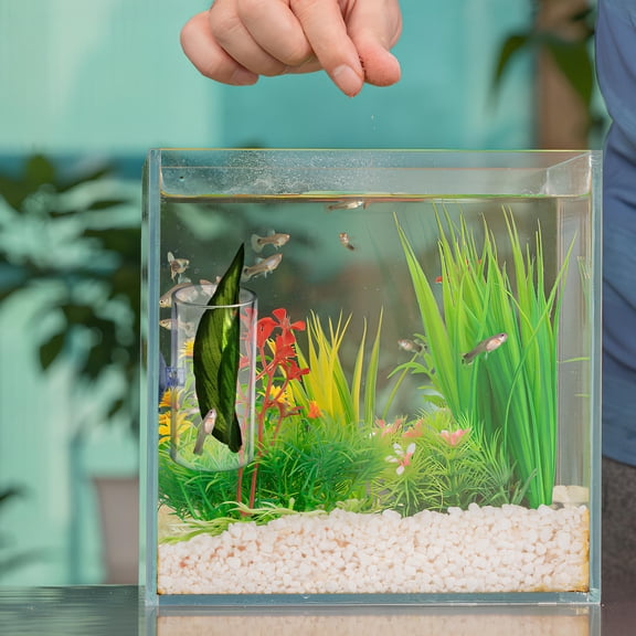 WEUVEB 2Pcs Acrylic Betta Fish Resting Leaf Aquarium Betta Tank Accessories