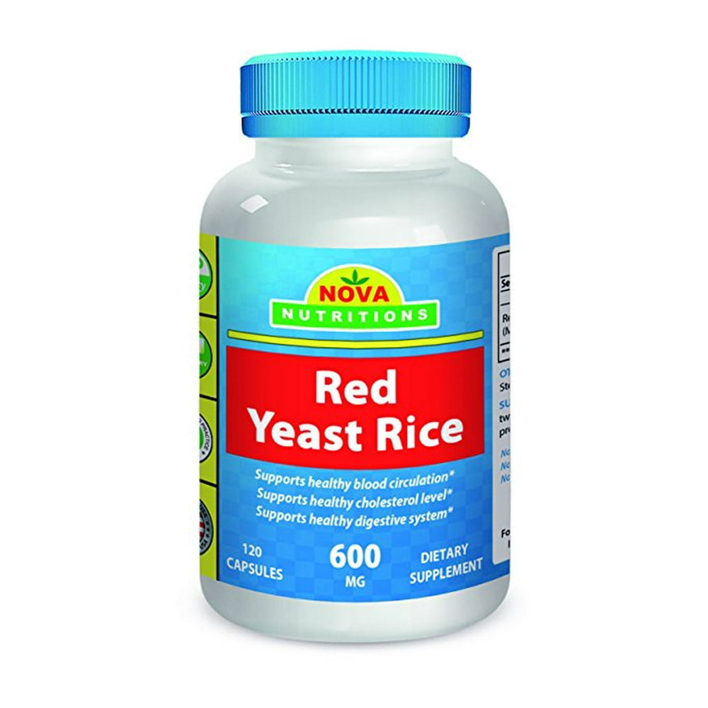 Nova Nutritions Red Yeast Rice 600 mg 120 Capsules