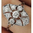 thumbnail image 3 of Antique Openwork Filigree Diamond Wedding Ring, Milgrain Engagement Ring, 2.7 Ct Simulated Diamond, 925 Sterling Silver, Gifts For Special Occasion, 3 of 5
