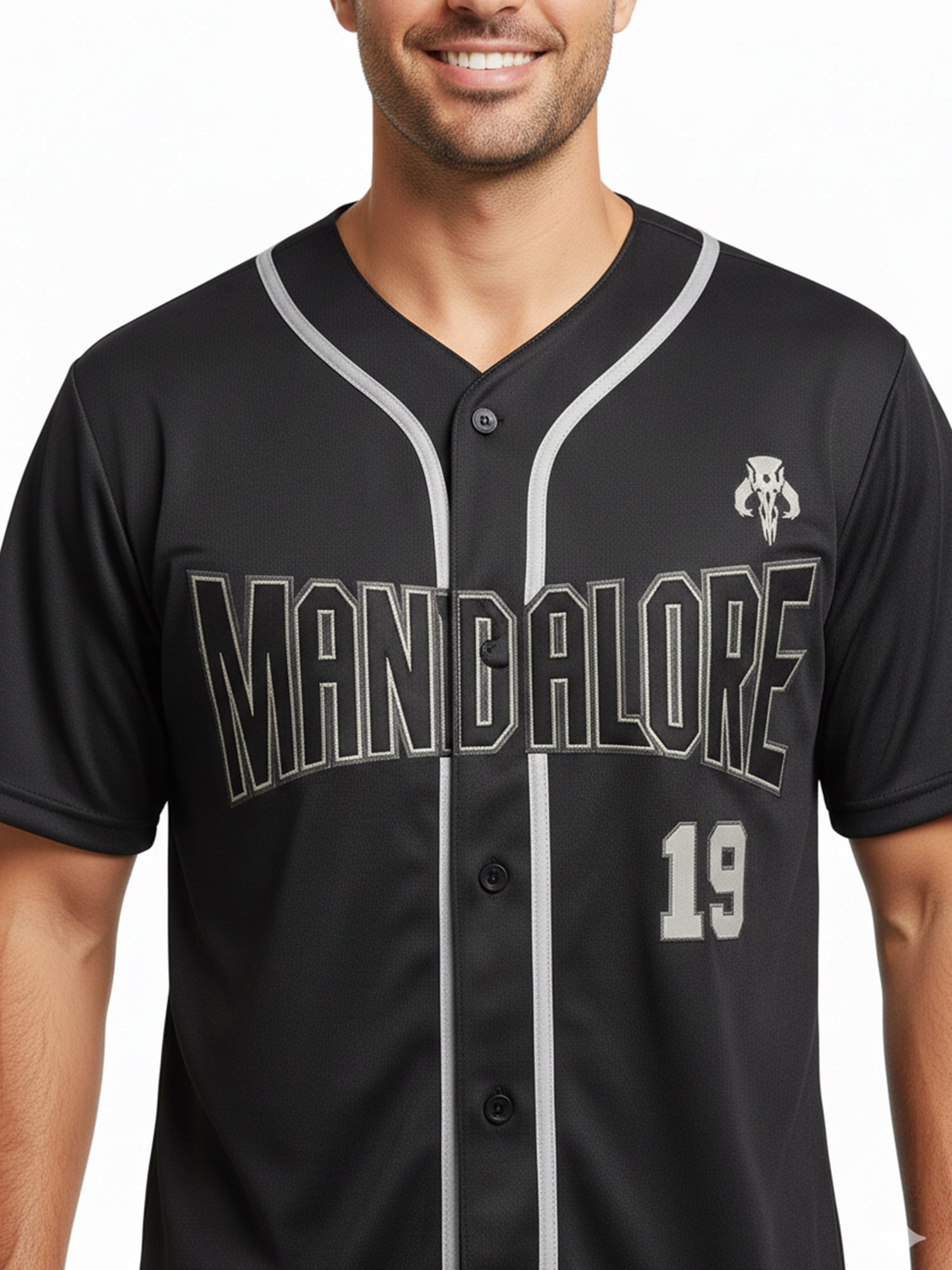 Star Wars, Men's & Big Men's Button-Up Graphic Jersey, Mandalorian, Sizes SM-3XL