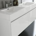 thumbnail image 6 of Fresca Mezzo 60" White Wall Hung Double Sink Modern Bathroom Vanity w/ Medicine Cabinet, 6 of 6
