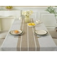 thumbnail image 6 of Tablecloths for Rectangle Tables, Cotton Linen Table Cloth Waterproof Tablecloth Wrinkle Free Farmhouse Dining Table Cover, Soft Fabric Table Cloths with Tassels, 55" X 70", 4-6 Seats,Brown, 6 of 8