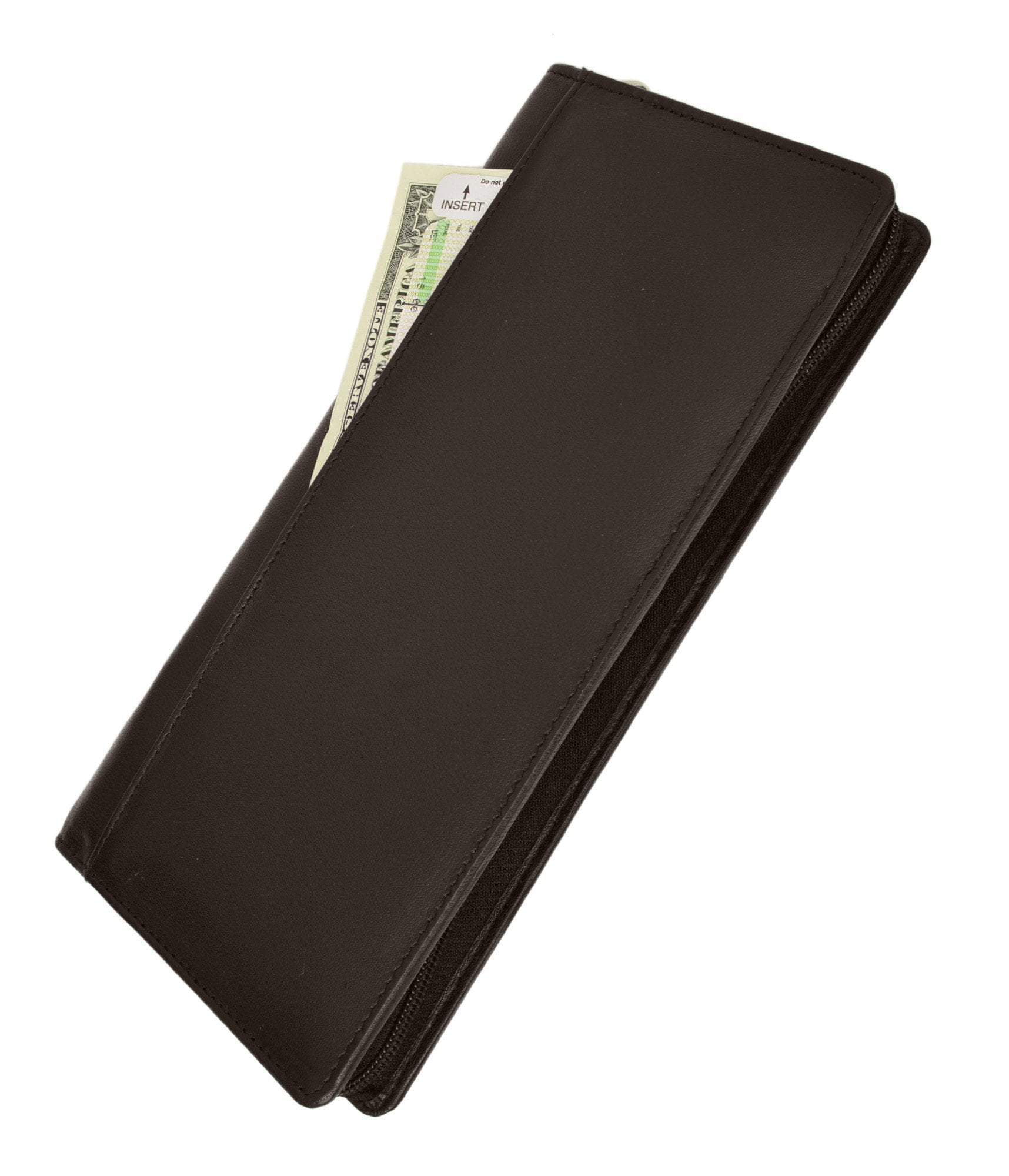 Royce Leather RFID Blocking Checkbook Secretary Wallet Black