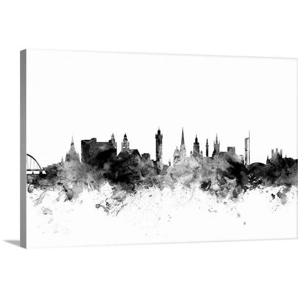 Great BIG Canvas "Glasgow Scotland Skyline" Canvas Wall Art Walmart