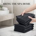 thumbnail image 4 of RIVERSIDE 12 Pack Cotton Face Towels 12x12 Ultra Soft & Absorbent Wash Cloths for Gym and Spa - Charcoal, 4 of 9