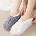 thumbnail image 5 of Fabrcox Womens Fuzzy House Slipper Socks, Non Skid Grips Fluffy Winter Indoor Socks, Warm Plush Loungewear Socks for Sleeping at Home, Holiday Gift for Women (Black), 5 of 6