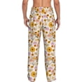 thumbnail image 2 of Bixox Men's Boho Flowers Patterned Pajama Pants with Pockets Lounge Clothes for Home, 2 of 5