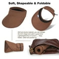 thumbnail image 5 of FZFLZDH Sun Visor Hats, Wide Brim Beach Hat Roll-up Golf Straw Sun Hat Packable Foldable Summer Beach Hat for Women (Brown), 5 of 6