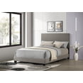 thumbnail image 2 of Dorian Fabric Upholstered Full Panel Bed Taupe, 2 of 8