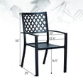 thumbnail image 6 of Sophia & William Metal Outdoor Patio Dining Chair Stackable Steel Chairs Set of 2 in Black, 6 of 6