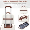 thumbnail image 5 of LuxyHoom 4 Piece Hardshell Luggage Sets with TSA Lock, Spinner Suitcase w Cosmetic Case, Lightweight ABS, 360° Wheels, Expandable Travel Business Luggage for Women, Men, Kids12",20",24",28" White, 5 of 8