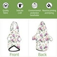 thumbnail image 6 of Fotbe Orchids Flowers Print Small Dog Sweater Hoodies Pet Grey Hooded Soft Fleece Sweatshirts with Pocket Fall Winter Puppy Cat Sweaters Warm Clothes-X-Small, 6 of 7