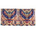 thumbnail image 7 of Yayeee Kitchen Curtains Tier Set of 2 Light Filtering 57"x24" Over Sink Window Panels, Colorful Abstract Eagle, 7 of 7