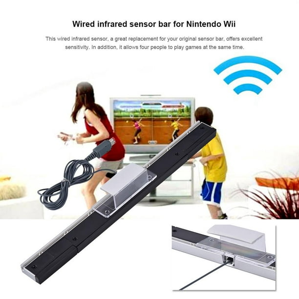 Barre de Capteur pour WII, WII U Barre de Capteur Infrarouge Câblé IR  Capteur de Mouvement pour Nintendo Wii/Wii U Console 