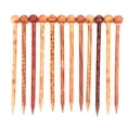thumbnail image 1 of Abastado 12 Piezas Palo para el Cabello DIY Retro Impreso Madera Estilo Popular Elegante Temperamental Decoraciones para Damas, 1 of 8
