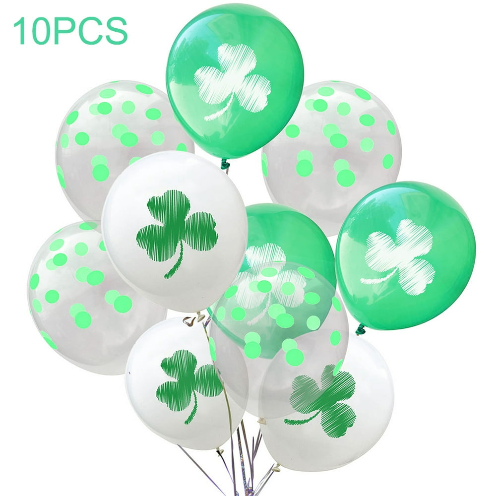 10 Pcs Balloons Happy St Patricks Day Decoration Latex Balloons Irish Party Supplies Walmart
