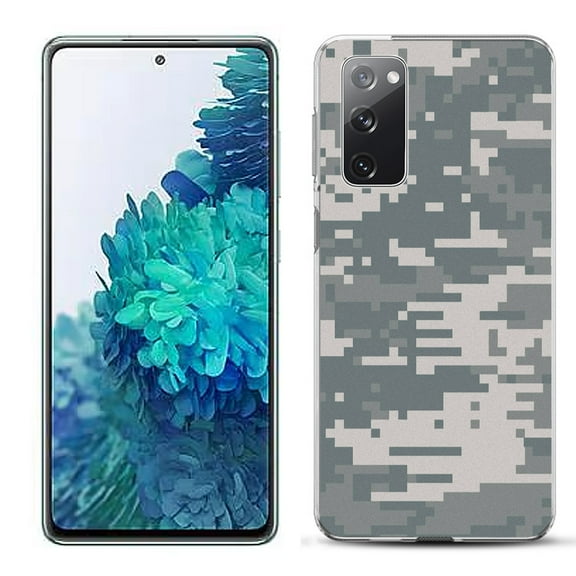 Slim-Fit Gel TPU Phone Case for Samsung Galaxy S20 FE 5G Fan Edition, by OneToughShield ® - Digital Camo
