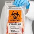 thumbnail image 3 of 500/pk 6" x 9" 2mil Biohazard Bag, Dual Pocket, Ziplock Closure - Clinsam, 3 of 4
