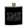thumbnail image 2 of KuzmarK 6 oz. Stainless Steel Flask Set in Rose Wood Presentation Box -  Nebraska Camouflage, 2 of 2